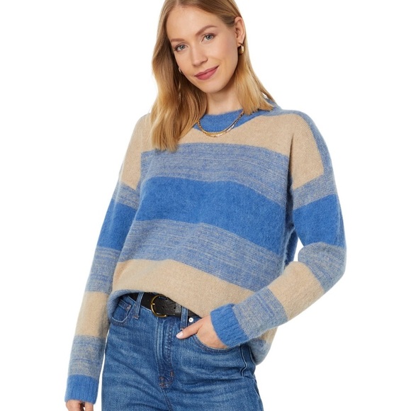 Madewell Sweaters - Madewell Otis Fiji Alpaca Wool Space Dye Striped Pullover Sweater sz S